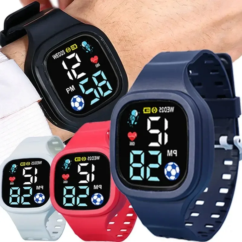 2024 New Fashion Smart Children Girls Sports Led Digital Waterproof Clock Multi-functional Electronic Watch