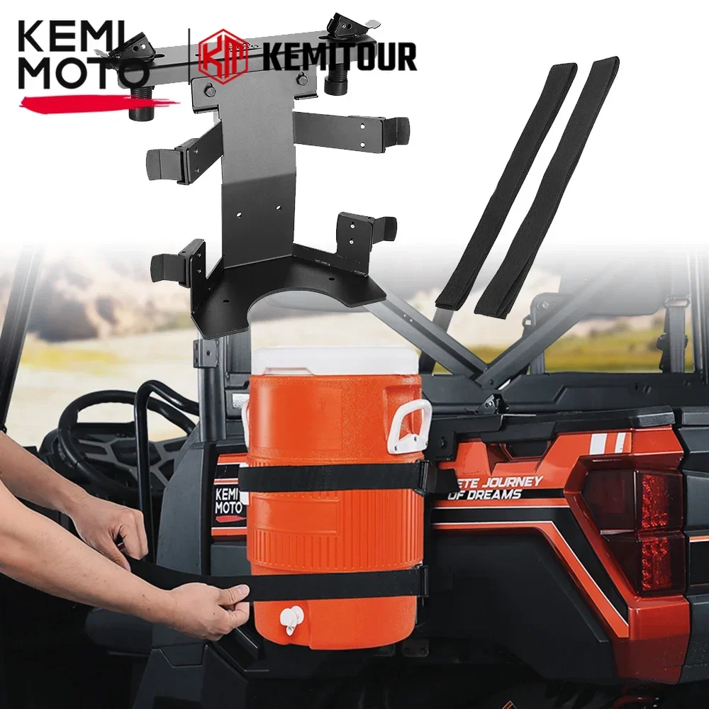 

KEMIMOTO UTV Steel 5 Gallon Water Cooler Holder Compatible with Polaris Ranger 570 800 General XP 1000 Trucks Screw-Mounting