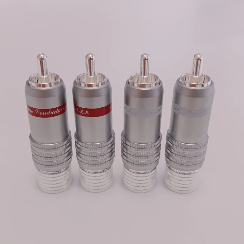 

CMC 8236-WU-AG Посеребренные вилки RCA Аудио Аудио Терминалы Сигнальный кабель Вилки RCA