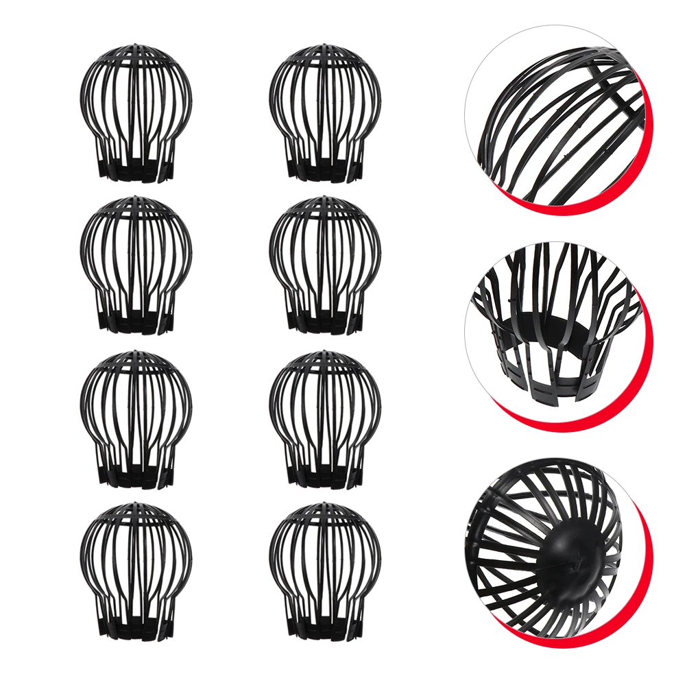 

8 pcs Drain Mesh Cover Roof Gutter Filter Block Leaves Debris Screen Plastic Drainage Cap Rooftop Anti-Blocking Cover