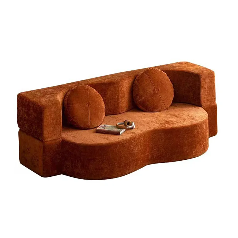 Cross-border Compression Sofa Vacuum Roll Bag Curved Sofa Modern Minimalist Style Special-shaped Foldable Sponge Sofa