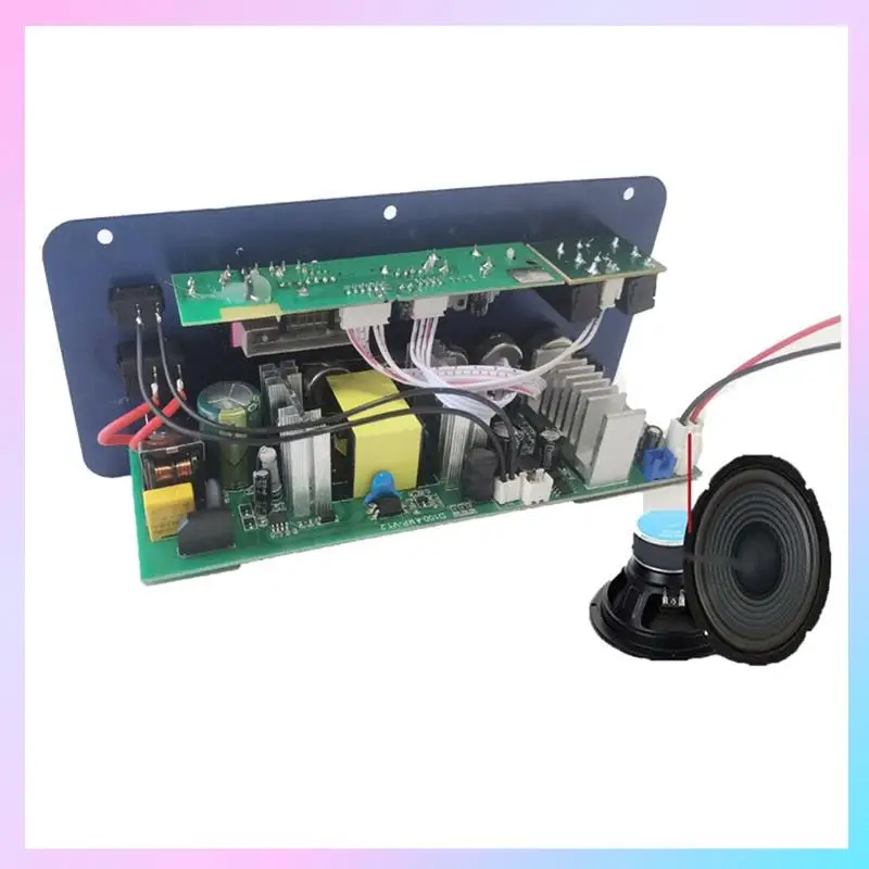 

AB25-220V 12V Digital Bluetooth Amplifier Board Subwoofer Dual Microphone Karaoke Amp Speaker Home Theater DIY 100W
