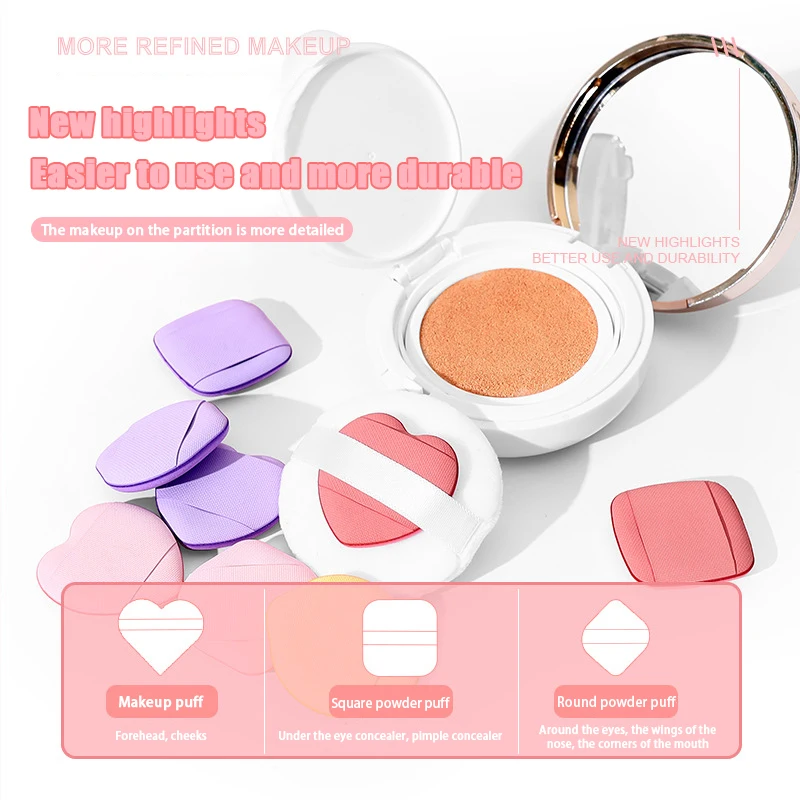 Mini Finger Puff Foundation Concealer Detail Puff Professional Cosmetic Cushion Puff Makeup Tool Face Makeup Sponge Dry And Wet