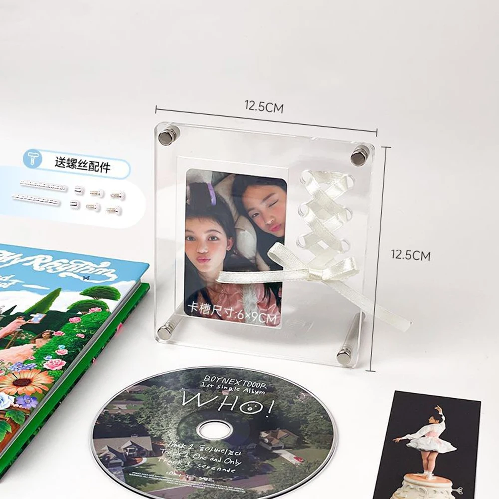 INS Photocard Holder CD Photocard Frame Acrylic Photo Frame Transparent Idol Photo Card Protective Frames Picture Display Stand