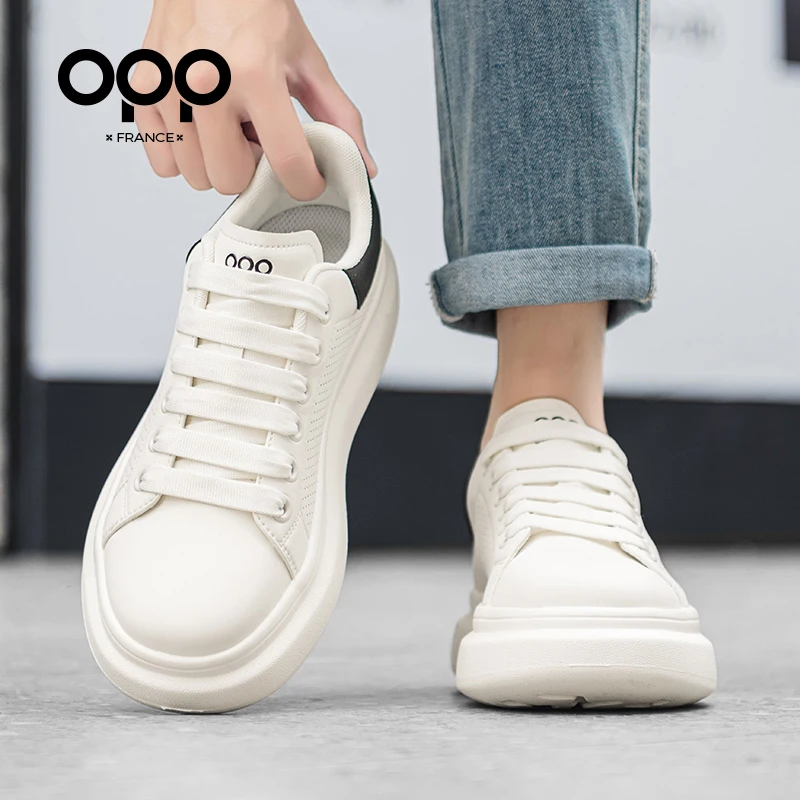 OPP Men's Sports Fashion Lace-up Air Shoes New Genuine Leather Balance Massage 574 Force Sneaker Luxury Design