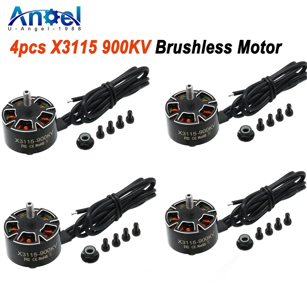 

4 шт. UAngel X3115 3115 900KV 1050KV 1200KV 6S бесщеточный двигатель для FPV Freestyle 9 дюймов 10 дюймов детали Cinelifter дальнего действия