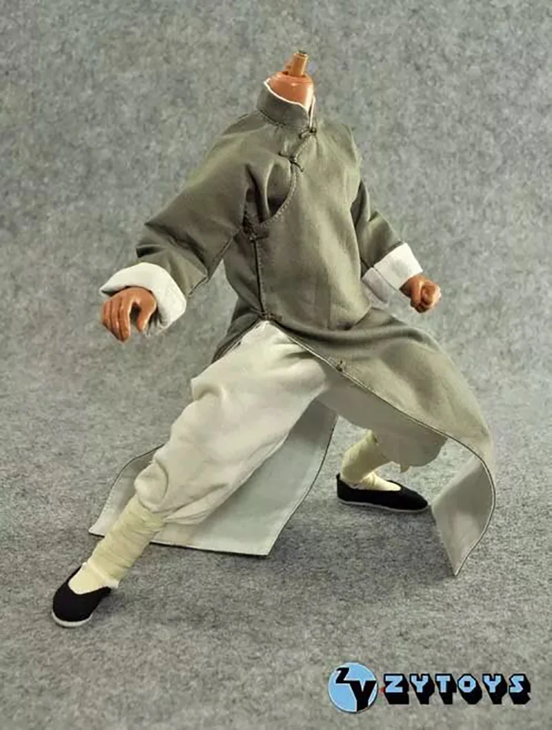 1/6 Scale ZY15-14/15 Chinese Kung Fu Suit Male Robe Clothes Model Head Sculpt Fit 12 Inch  Action Figure Body Dolls Collection