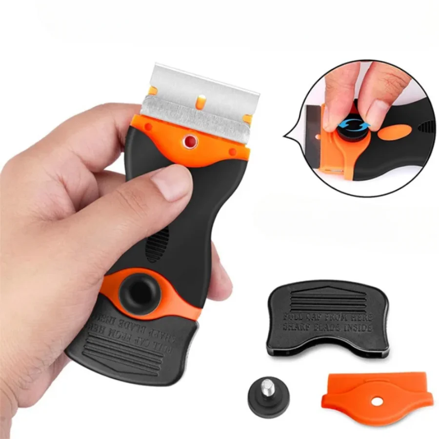21pcs Metal Razor Blade Scraper Edge Removal Tool with Blade Label Sticker Decal Removal Car Window Tint Vinyl Application