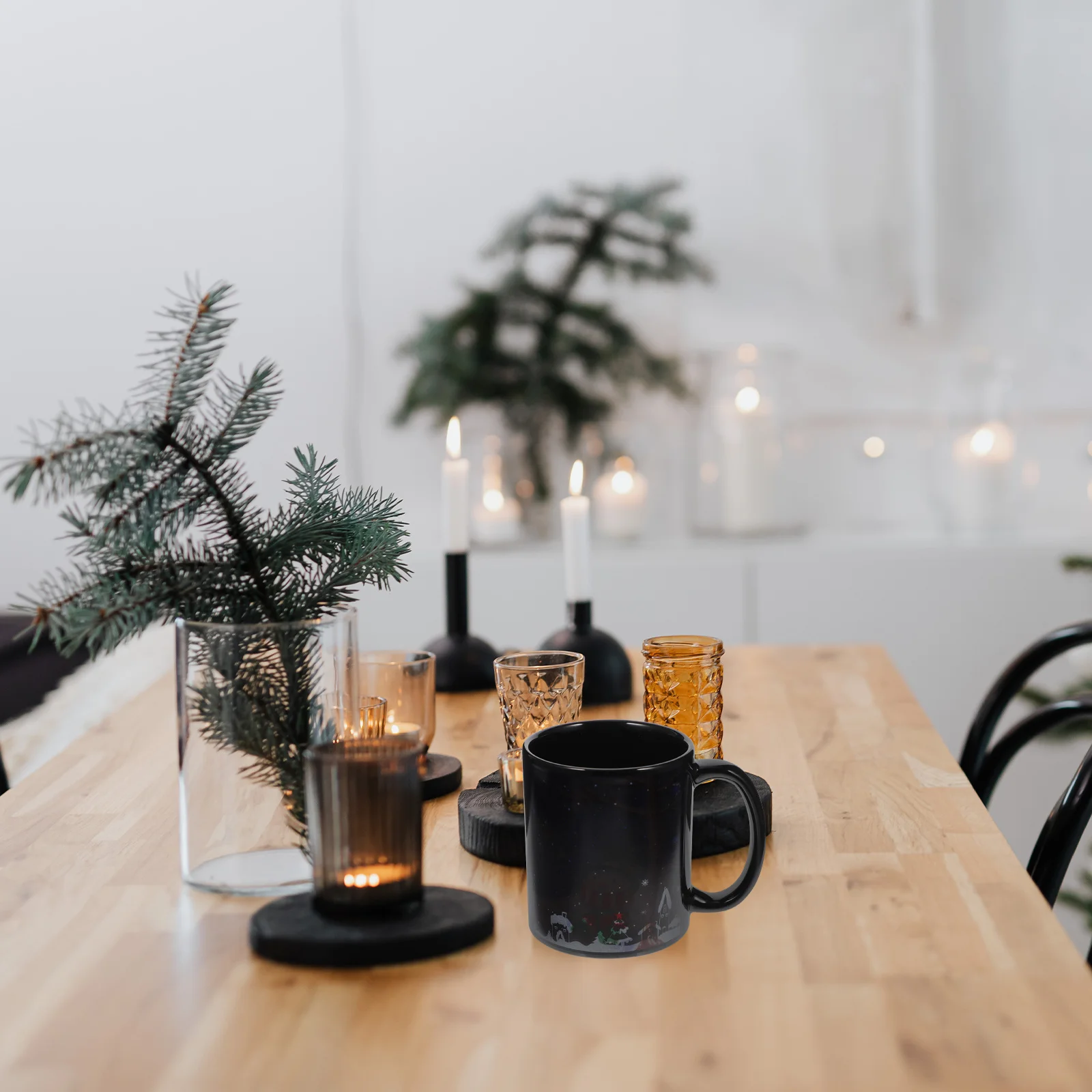 

Festive Heat Christmas Mug Color Changing Ceramic Cup Snowman Pattern Creative Coffee Tea Milk Cereal Soup Gift