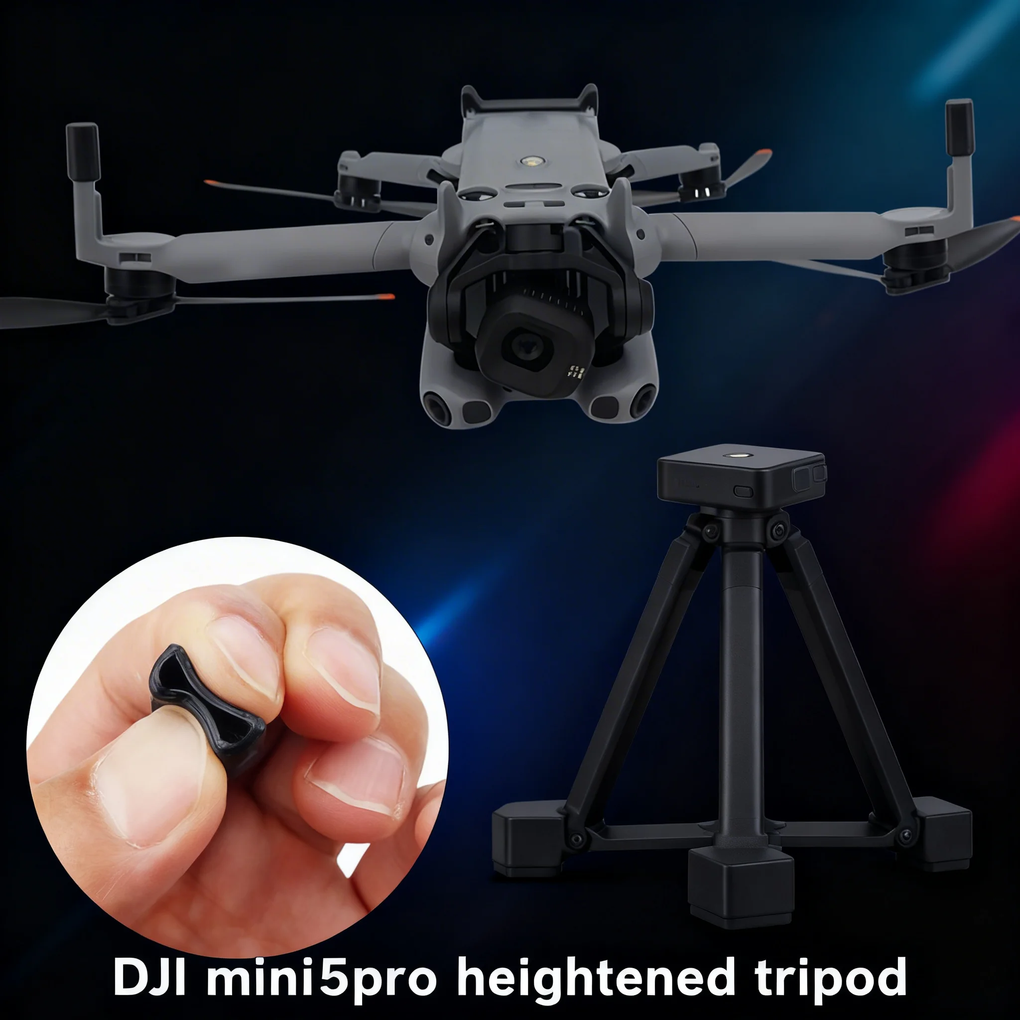 For DJI Mini5 PRO/4Pro Drone Folding Height-Increasing Tripod Bracket, Anti-Scratch Wear-Resistant Landing Gear Accessories