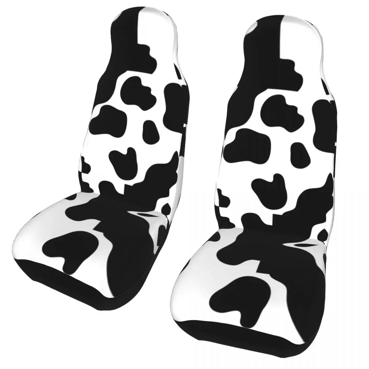 Cow Print Universal Car Seat Cover Protector Interior Accessories Women Black and White Car Seat Cushion Fabric Hunting