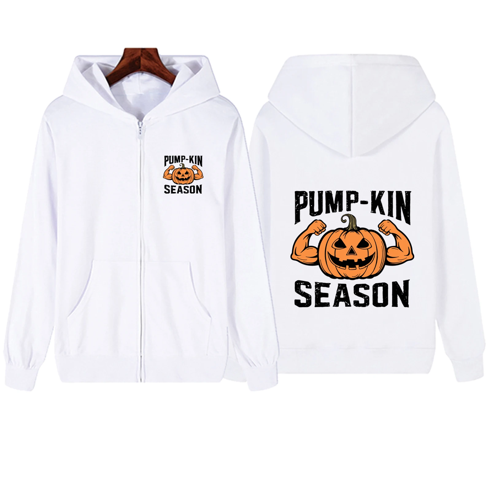 

Halloween Funny Pumpkin 2024 Zipper Hoodie Harajuku V-Neck Pumpkin Season Sweatshirts Gymmer Halloween Streetwear Pullover