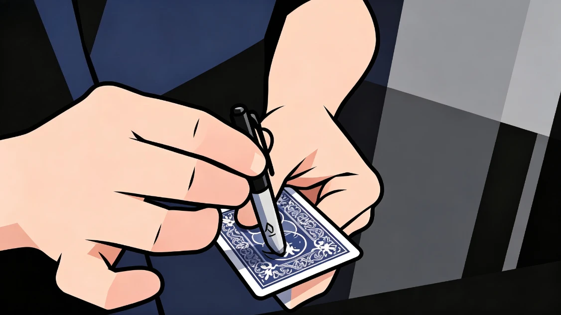 All New Sharpie Thru by Mark Mason Pen Through Playing Card Magic Tricks Close Up Visual Card Magic Illusion Gimmick Magician
