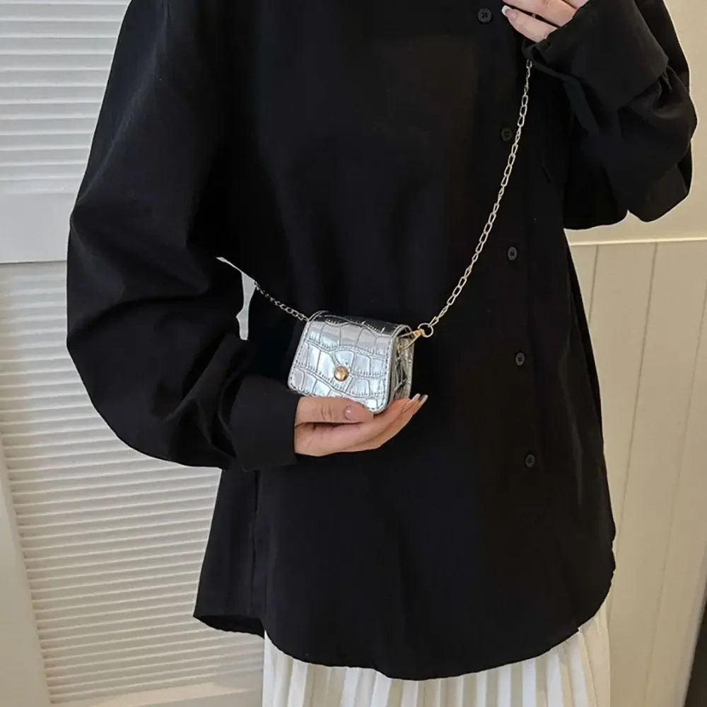 PU Crossbody Bags Cute Mini Versatile Shoulder Bag Chain Simplicity Handbag Women