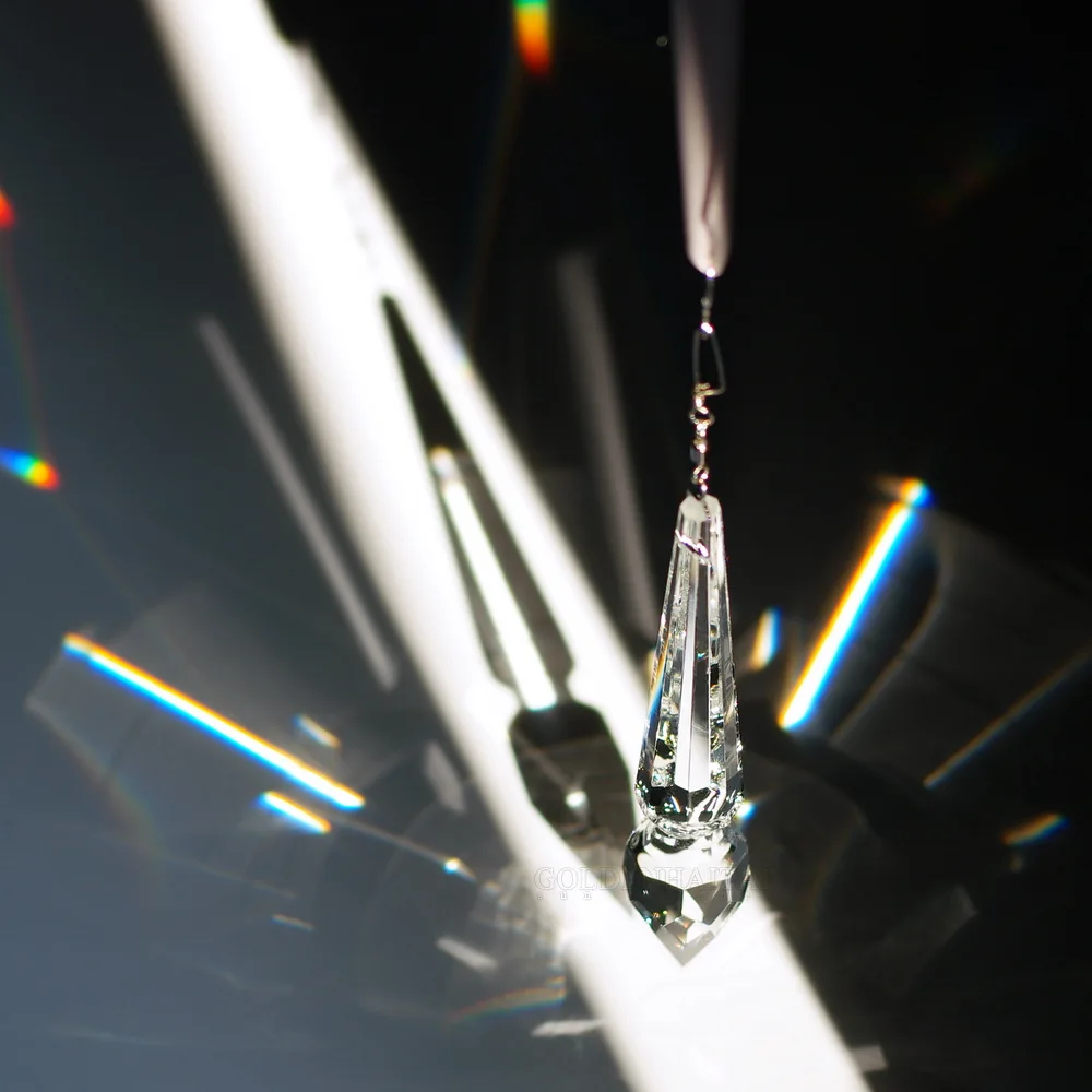 1 قطعة 100 مللي متر صاروخ رئيس بريزم معلقة حبة قطرة جليد كريستال زجاج قلادة مصباح نجف الإضاءة جزء الحرفية توريد ديكور المنزل