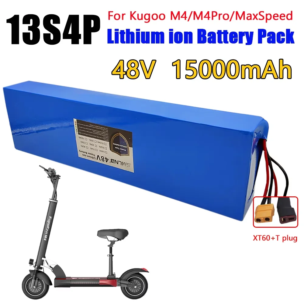 

Lithium ion Battery Pack 18650 (48V, 15Ah) High Capacity 15000mah For Electric Scooter Kugoo M4/M4Pro/MaxSpeed