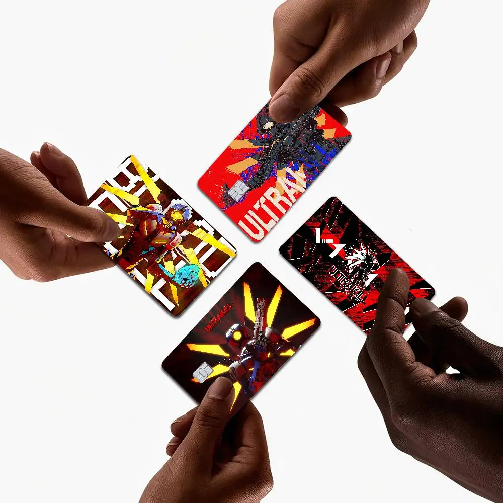 Retro Game ULTRAKILL Anmie Sticker Film Skin Cover for Credit Card Debit Bank Card Front