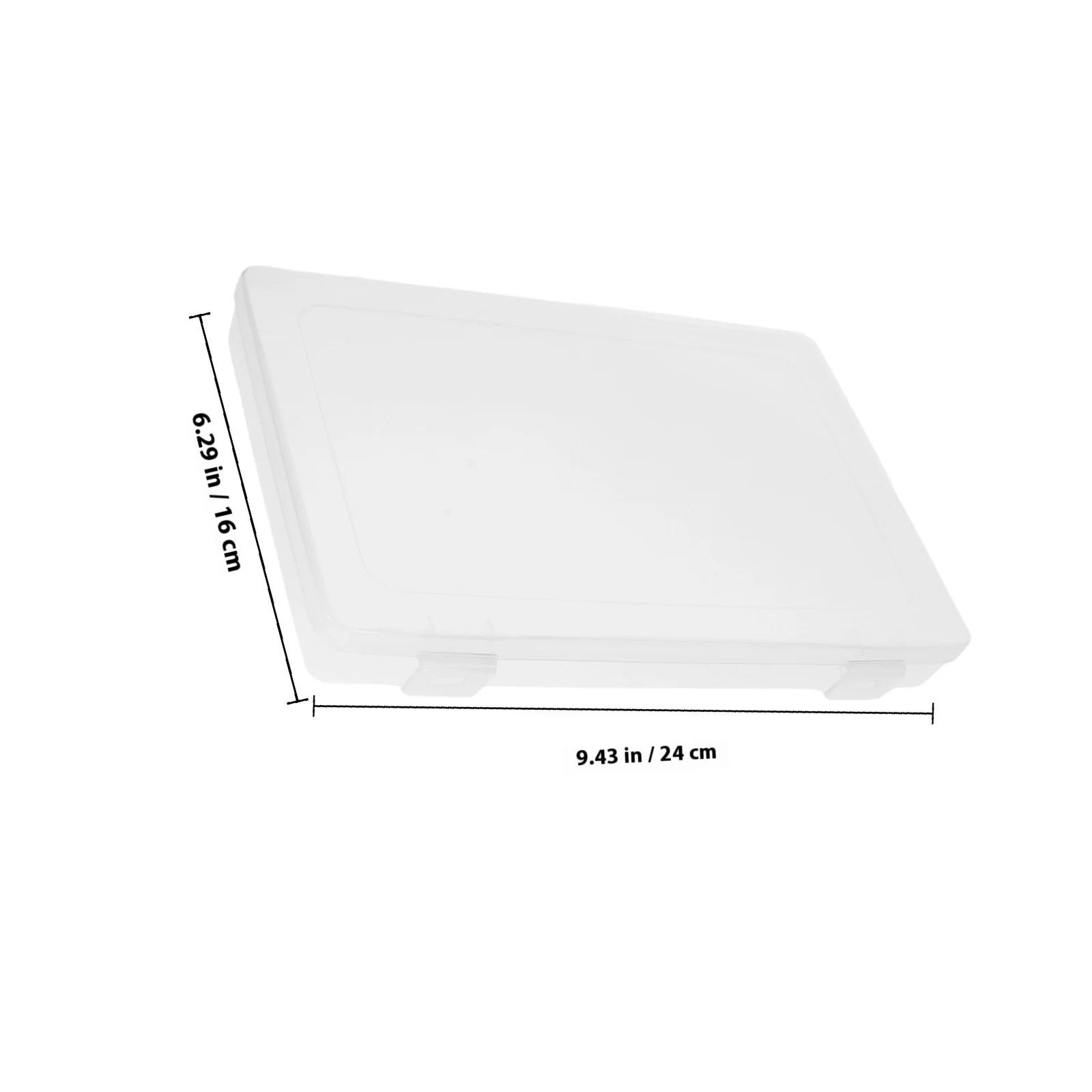 2 قطعة صندوق ملفات شفاف حافظة تخزين المستندات البلاستيكية للمنزل والمكتب وتنظيم السفر وحامل مجلة الصور الورقية #6