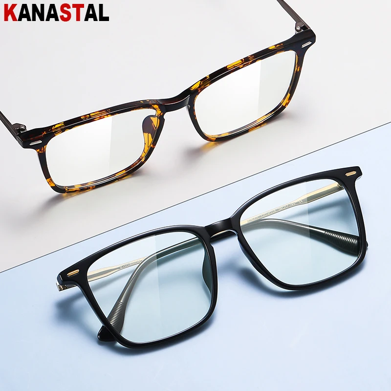 Men Blue Light Blocking Myopia Reading Glasses TR Titanium Eyeglasses Frame Women Presbyopic Optical Lens Prescription Eyewear