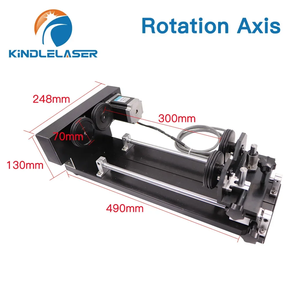 Rotary Axis Attachment, 4 Wheels Router Laser Rotary Attachment with 2-Phase Stepper Motor for CO2 Rotate Engraving Machine