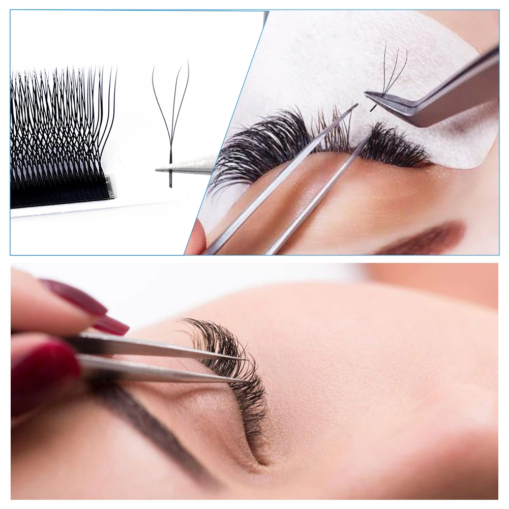 Atacado 10 Pçs/lote 3D/4D W Estilo Fã Volume de Cílios Vison Cílios Lash Extensão Dos Cílios Maquiagem Premade Fornece Wendy Cílios