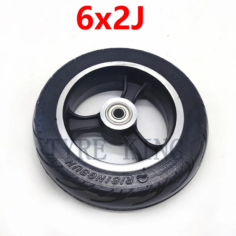 Explosion-proof 6 Inch Solid Wheel tyre 6x2 Solid Tire and Alloy Rim for Fast Wheel F0,jackhot,Nes Carbon Fiber Scooter