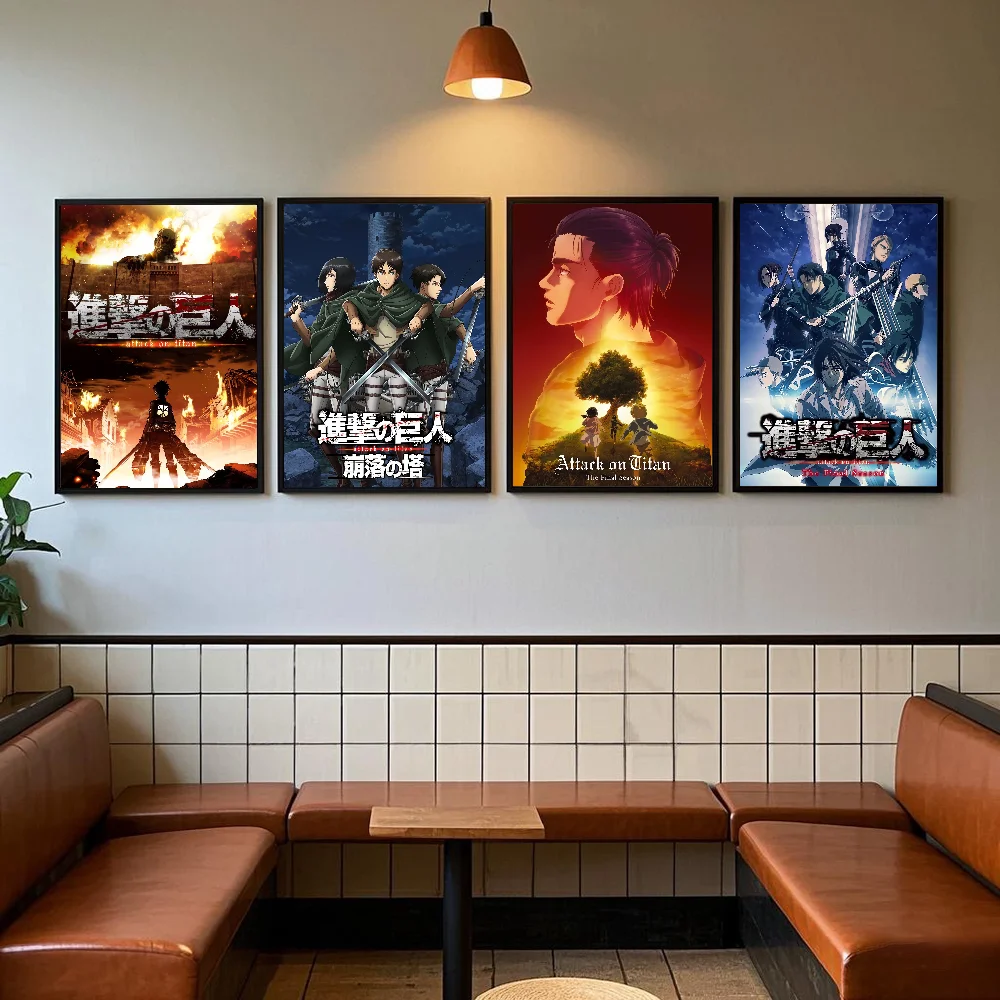 ملصق فني على شكل حرف A على تيتان، جدار لاصق مقاوم للماء، غرفة المعيشة المنزلية، غرفة النوم، ديكور جمالي