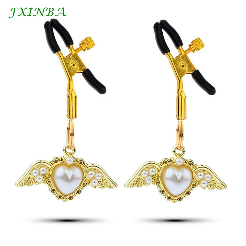 FXINBA New Hollow Bell Nipple Clamps Metal Bdsm Breast Clips Sex Toys For Couples Nipples Stimulator Fetish Flirting Adult Games