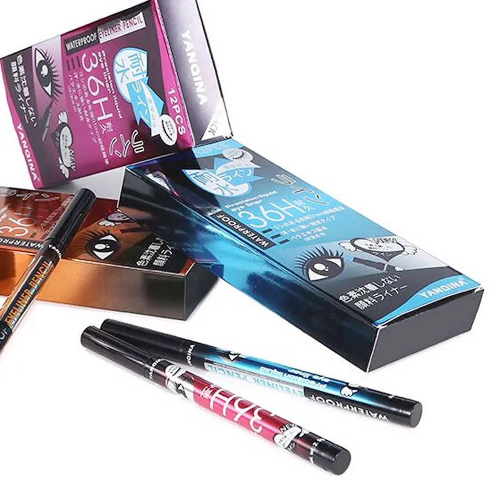 อายไลเนอร์สีน้ำเงินกันน้ำ ติดทนนาน ไม่เลอะเลือน หัวแปรงละเอียด สำหรับงานปาร์ตี้ งานแต่งงาน ลุคฮาโลวีน