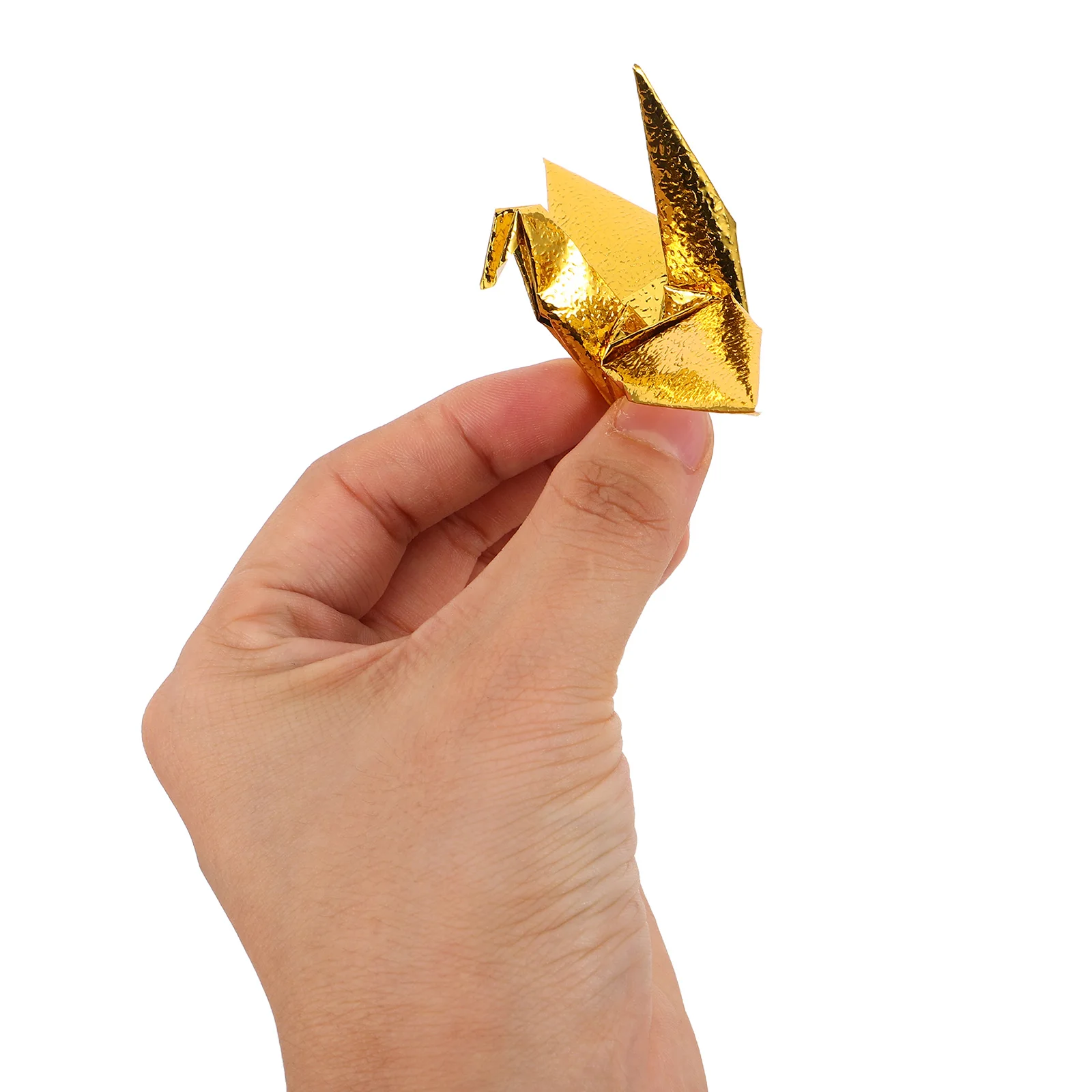 

50 Pcs Golden Paper Crane Hanging Decoration Handmade Origami Manual Shower