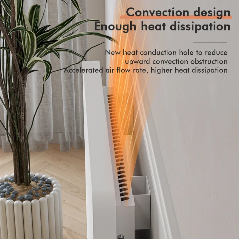 سخان مروحة جرافيتي 110 فولت - سخان كهربائي حراري مثبت على الحائط مع تحكم ذكي في درجة الحرارة