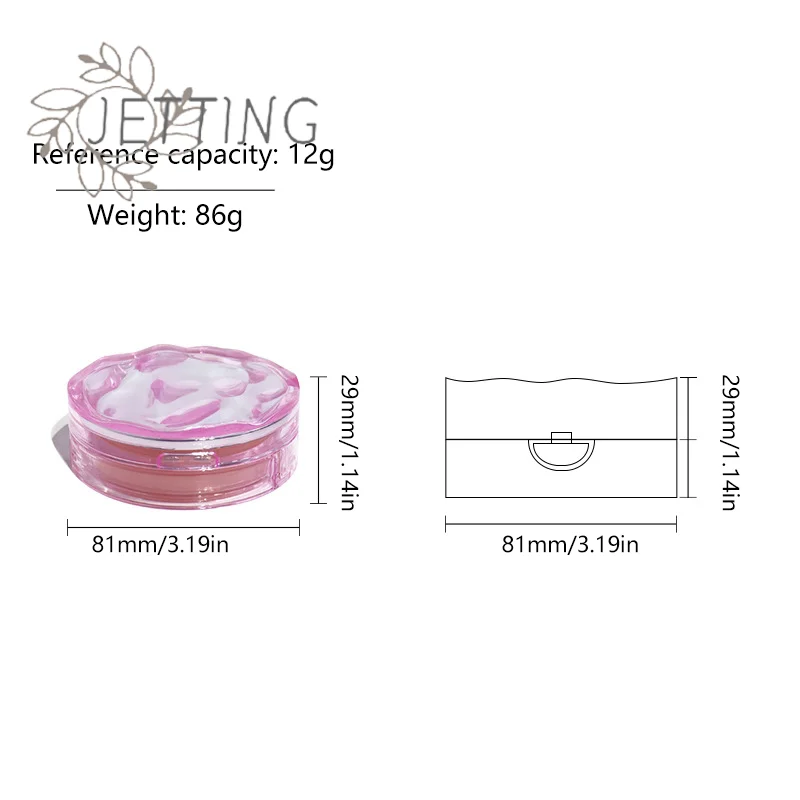 حار 12 جرام وسادة هوائية فارغة نفخة صندوق المحمولة حقيبة مستحضرات التجميل الحاويات مع مسحوق الإسفنج مرآة لكريم أساس BB #6