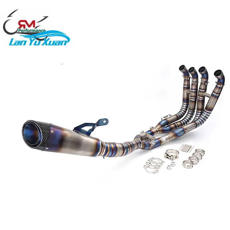 

For S1000RR 2019-2023 S1000R 2021 2022 Exhaust System Motorcycle Front Link Tube Exhaust Muffler Tail Pipe Titanium Alloy