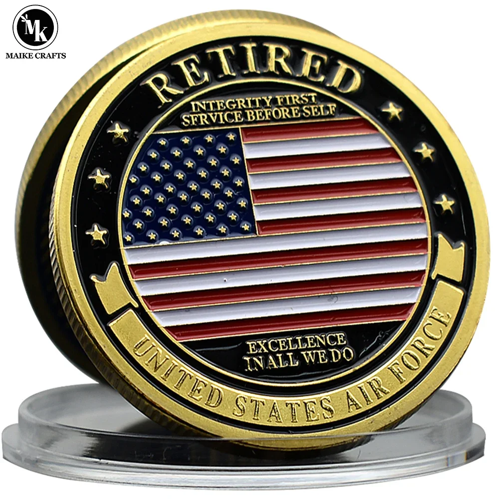 United States Air Force Commemorative Coin Gold Plated Metal Medal Crafts Collection Gift