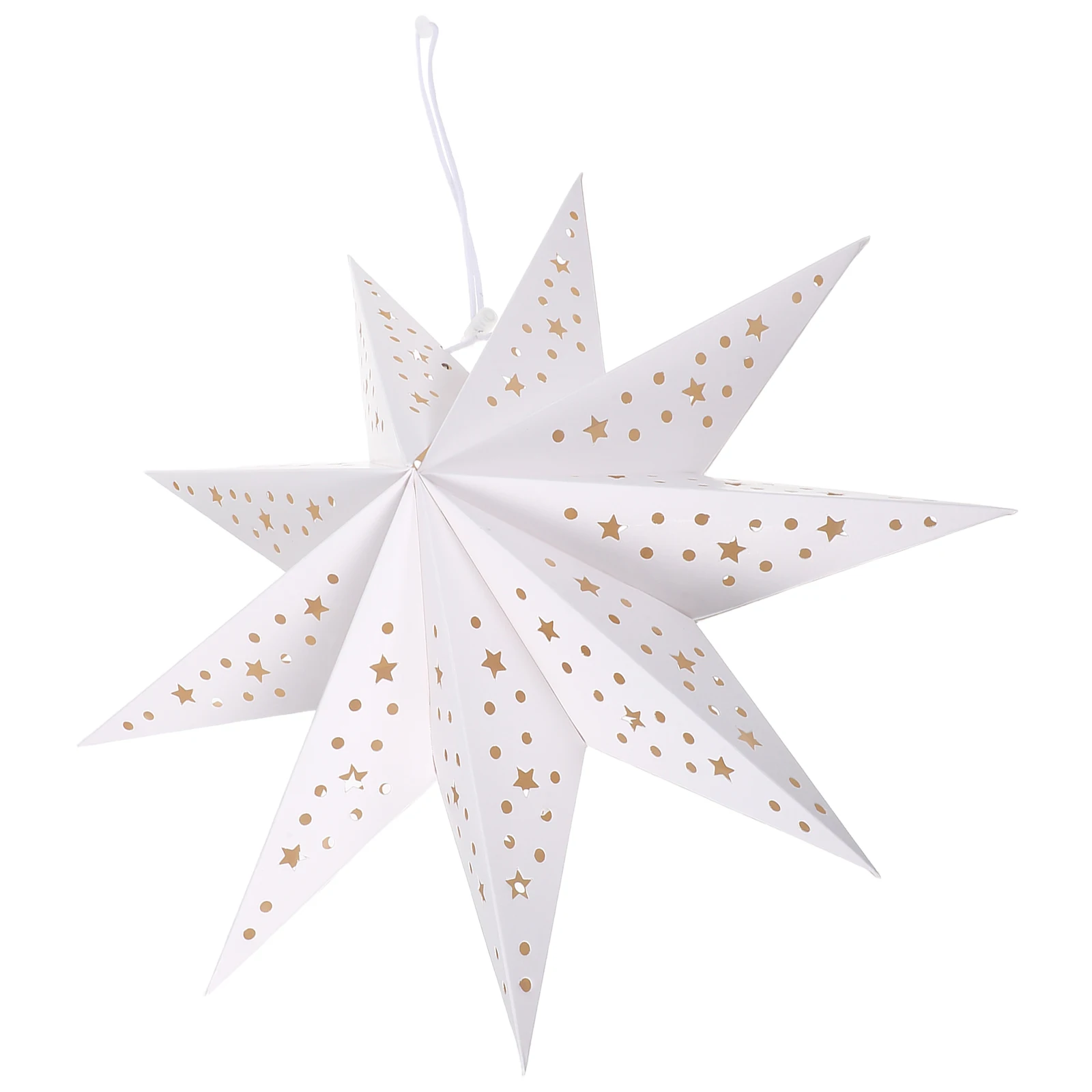 تسعة نجمة ورقة عاكس الضوء معلقة نجمة زخرفة عيد الميلاد ديكور الإضاءة لقضاء عطلة حفل زفاف ديكور السقف