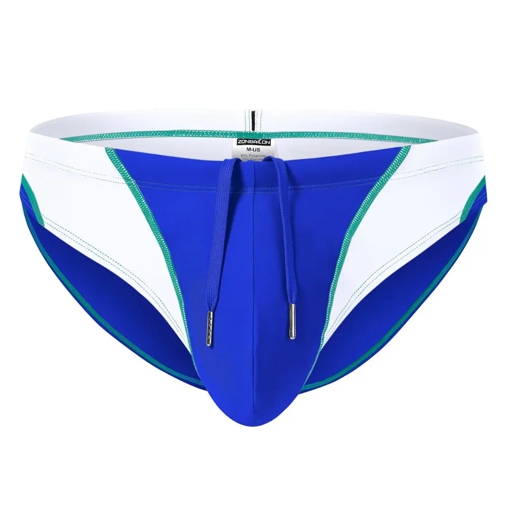 Zonbailon Mens Comfortable quick-dry Swim Briefs Pouch up Bikini with Drawstring Swimwear