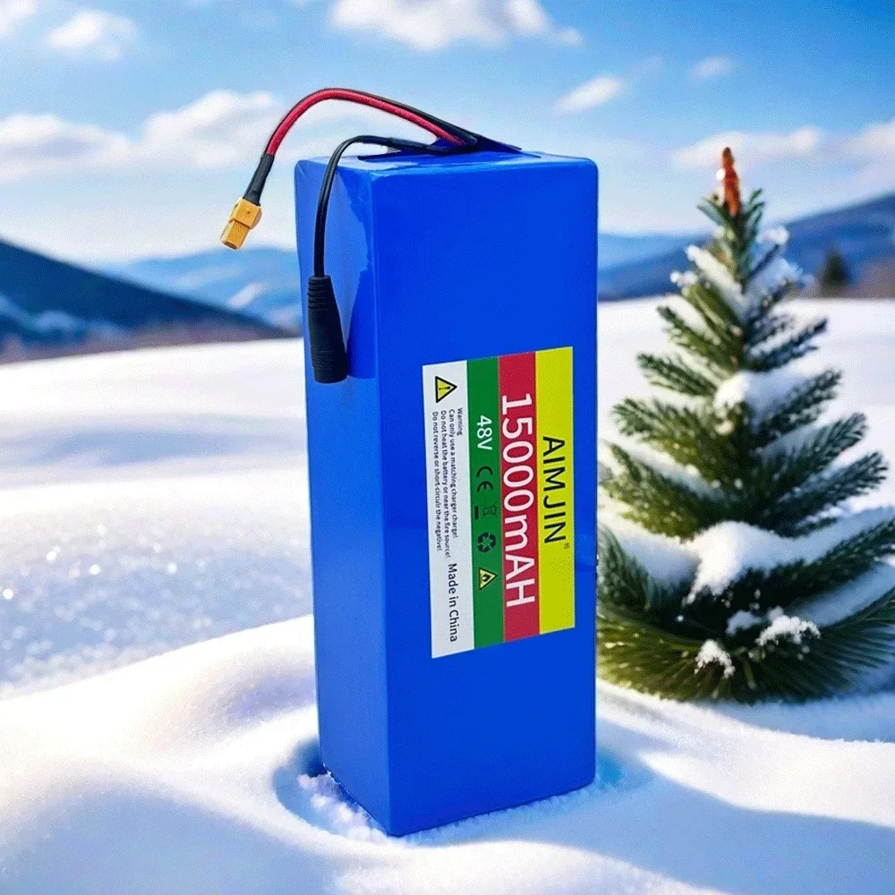 18650 13S4P 48V Lithium Battery Pack,15000mAh for Electric Scooter Bicycle Li-ion Replacement Batteries with BMS