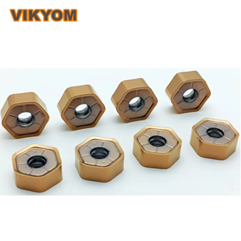 10pcs HNMG0907ANSN-R HNMG0907ANSN-M CNC Mmilling Cutter Heavy Cutting Double-sided Hexagonal Roughing Cutter Grain