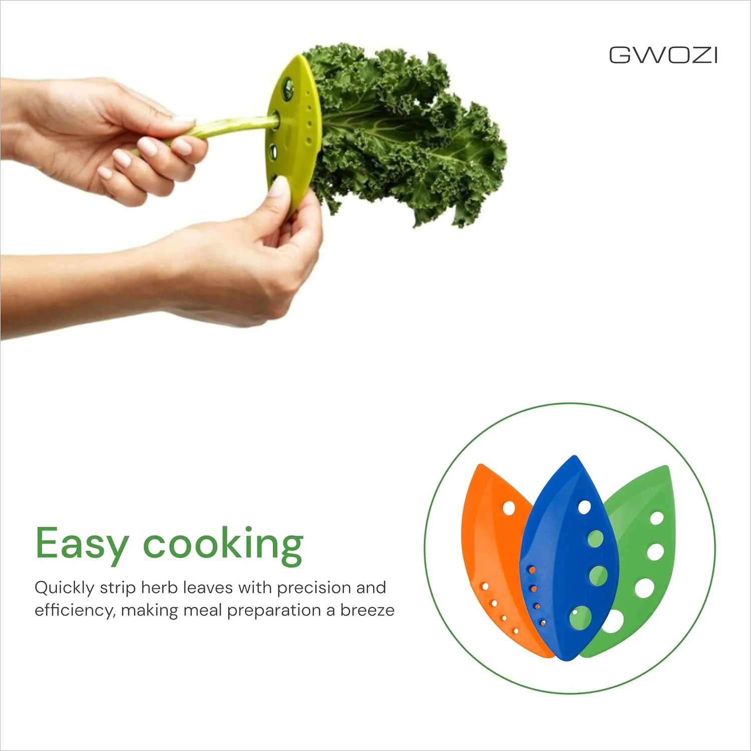 허브 스트리퍼 도구 - 8개 구멍 허브 잎 스트리퍼 - 주방 허브 스트리핑 도구 - 케일, 씨로렌스용 플라스틱 녹색 식물 스트리퍼