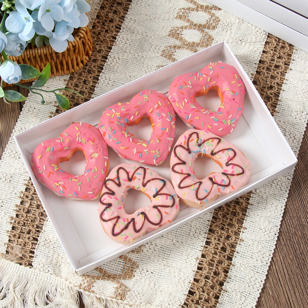 

Transparent Lid Cookie Box Happy 1st Birthday Party Decorations Kids Favors Dessert Packaging Box Wedding Baby Shower Supplies