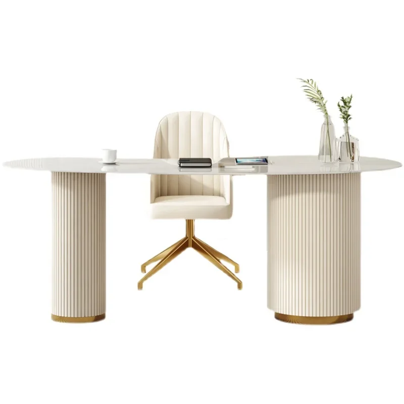 

Table reception negotiation beauty salon desk home modern simple Internet celebrity light luxury rock slab desk