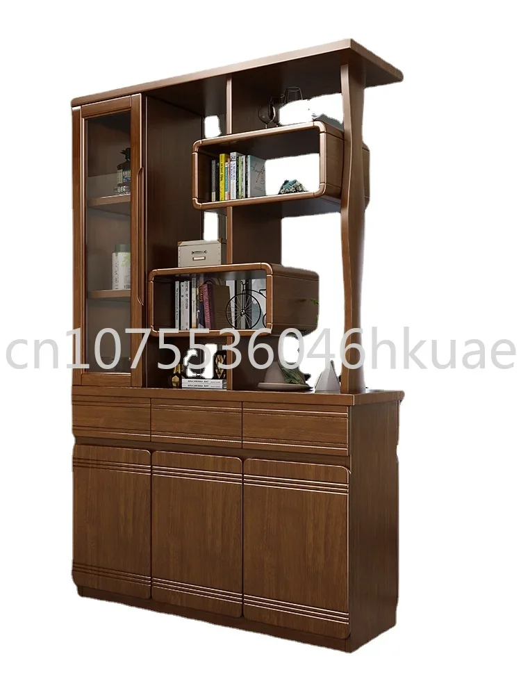 Chinese Style Solid Wood Hall Cabinet, Living Room Partition Cabinet, Double-sided Foyer Cabinet, Entrance Hall Cabinet