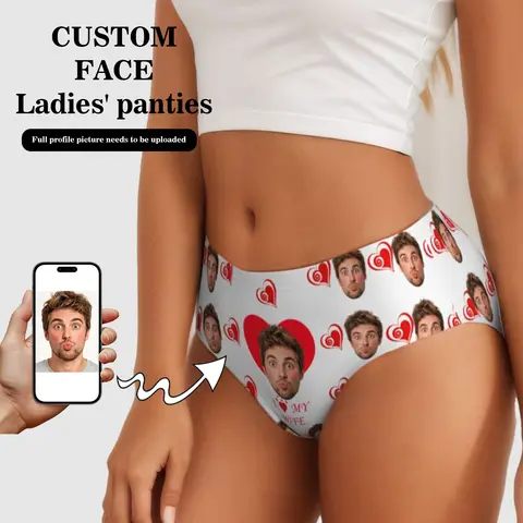 Customized personalized facial photo lingerie for women  Valentine's Day gift lingerie breathable and comfortable