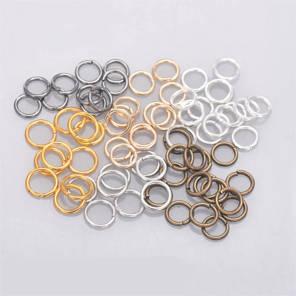 100-200pcs 4mm 5mm 6mm 7mm 8mm 10mm 12mm Open Jump Rings For Jewelry Connectors Chain Links