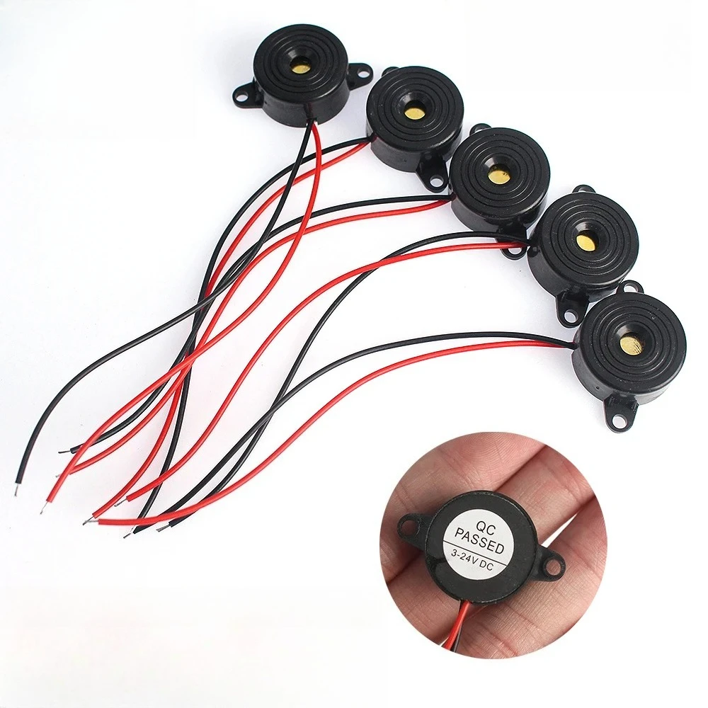 5/10PCS SFM 20B Piezo Buzzers DC 3-24V High Decibel Alarm Buzzer Continuous Sound for Car Alarms Electronics Projects