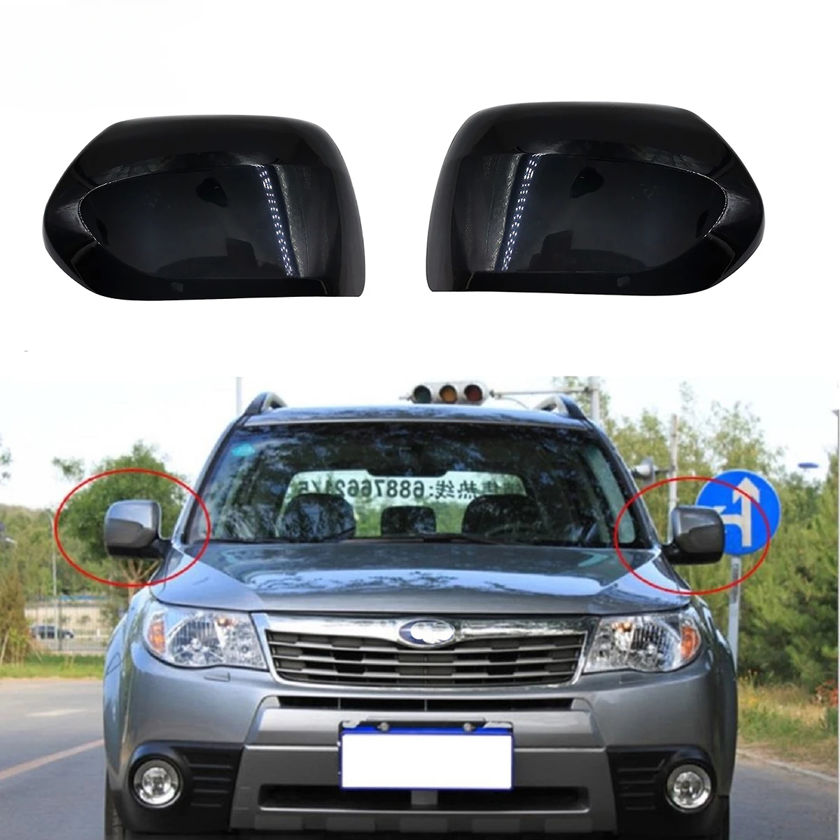 Auto Replacement Left Right Side View Mirror Cover Shell Cap For Subaru Forester 2008 2009 2010 91054-SC020 91054-SC010