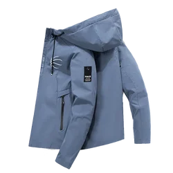 Lente En Herfst Bomberjack Heren Winddicht Jack Casual Hoge Kwaliteit Capuchon Outdoor Sportjack Met Capuchon