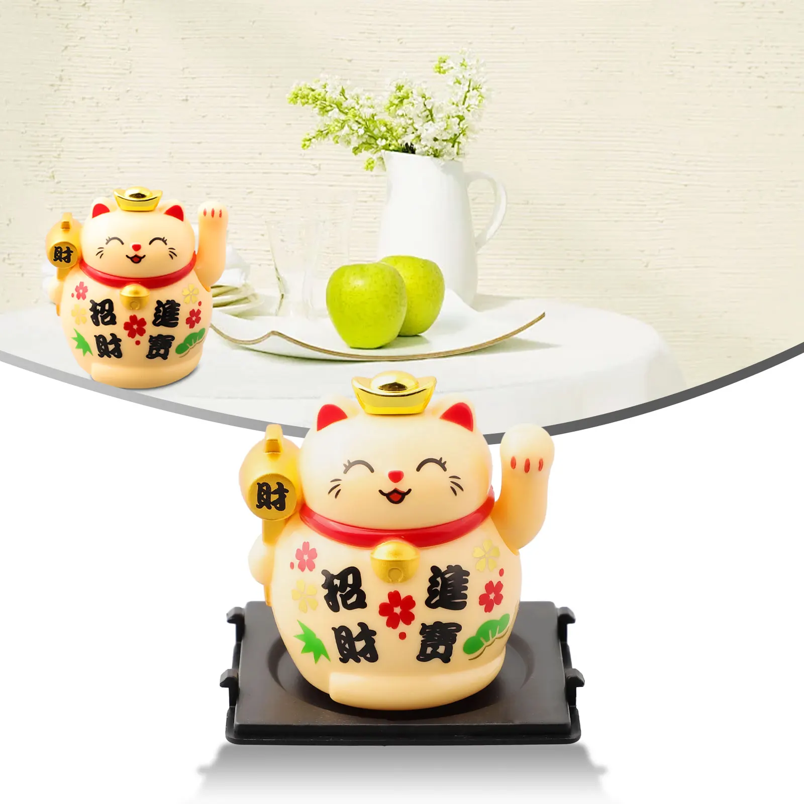 Automatic Lucky Cat Environmentally Friendly High Quality Plastic Home Office Automatic Continuously Package Contents