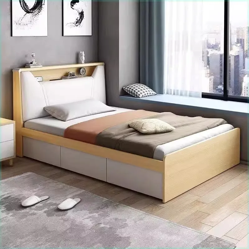 Simple, modern, single bed, home, tatami, storage