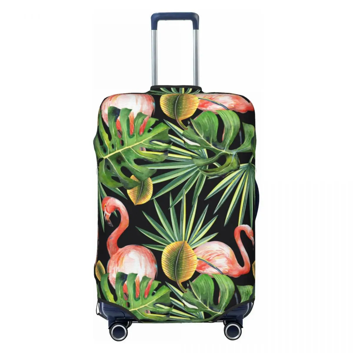 Flamingos Suitcase Cover Tropical Leaves Useful Travel Protection Luggage Accesories Holiday